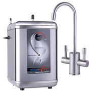 Ready Hot Instant Hot Water Dispenser with Brushed Nickel Dual Lever Hot and Cold Water Faucet 41-RH-200-F560-BN